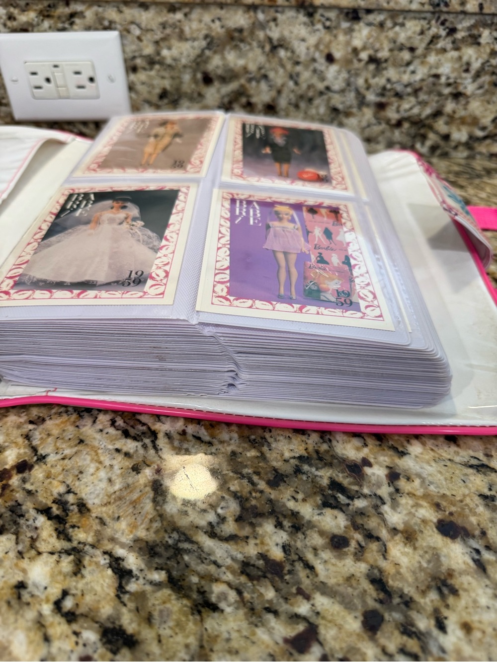 Barbie trading card lot with album